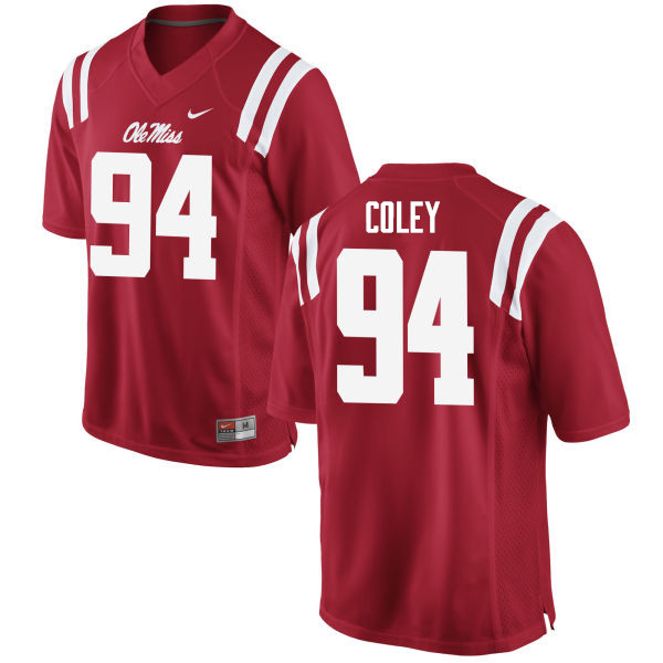 Ole Miss Rebels #94 James Coley College Football Jerseys Sale-Red